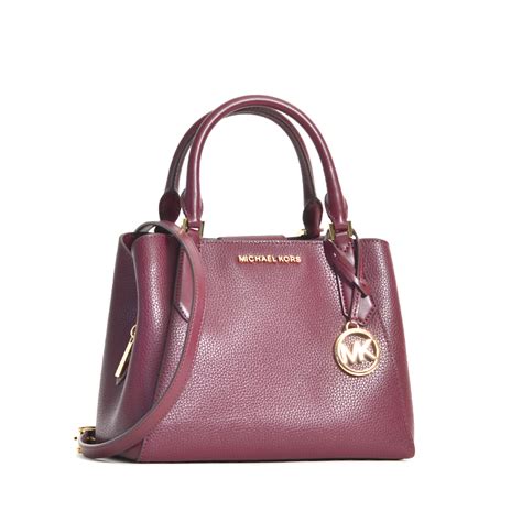 michael kors kimberly satchel merlot|NEW MK Kimberly Small Satchel Crossbody merlot .